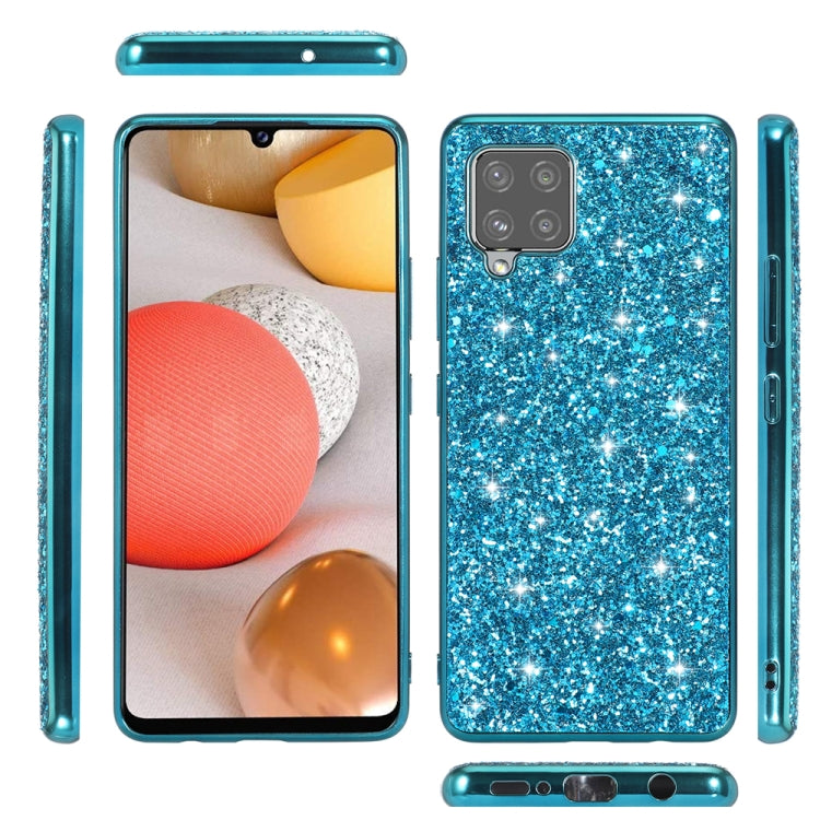 Para Samsung Galaxy A12 5G Glitter Powder Funda de teléfono TPU a prueba de golpes (Plata)