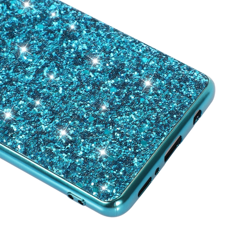 Para Samsung Galaxy A12 5G Glitter Powder Funda de teléfono TPU a prueba de golpes (Rojo)