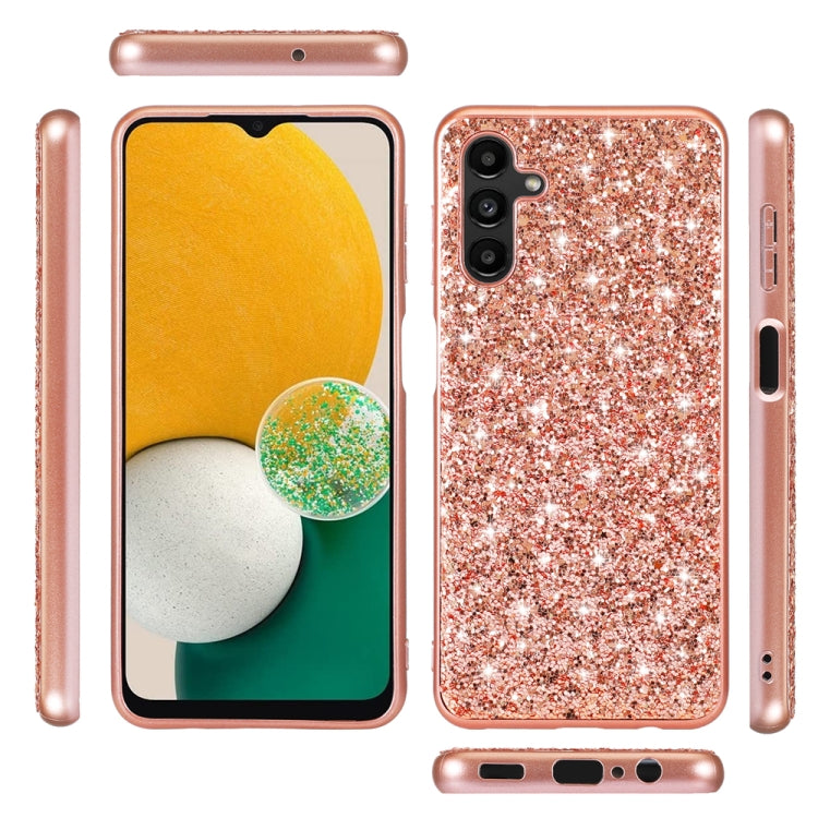 Para Samsung Galaxy A54 5G Glitter Powder Funda de teléfono TPU a prueba de golpes (Azul)