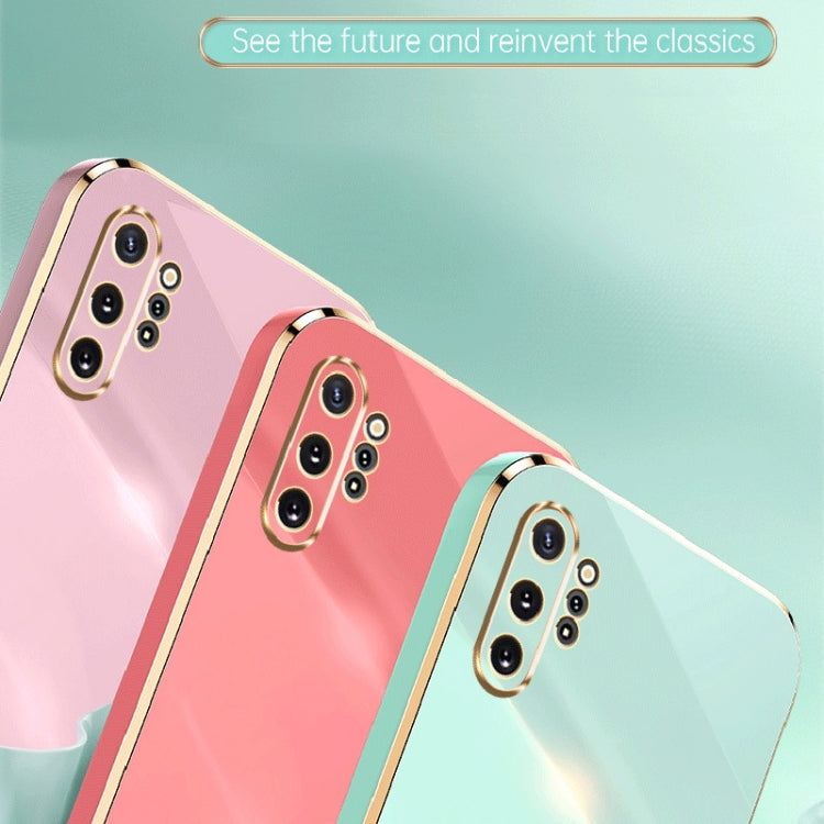 Para Samsung Galaxy Note10+ XINLI Straight Edge 6D Electroplate TPU Phone Case (Rosa)