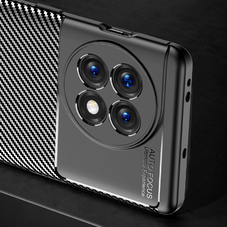 Funda de Teléfono TPU para OnePlus Ace 2 5G / 11R con Textura de Fibra de Carbono a Prueba de Golpes (Negro)