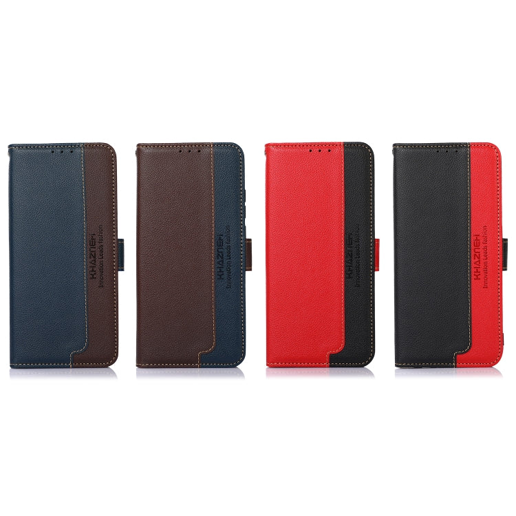 Funda para OnePlus 11 Khazneh Cuero con Textura Litchi y Protección RFID (Negro)