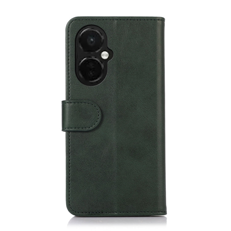 Funda de Cuero para OnePlus Nord Ce 3 5G con Textura de Vaca (Verde)