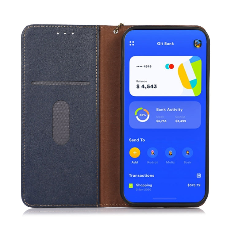 Funda de Cuero de Vaca Khazneh Nappa para OnePlus Nord Ce 3 Lite (Azul)