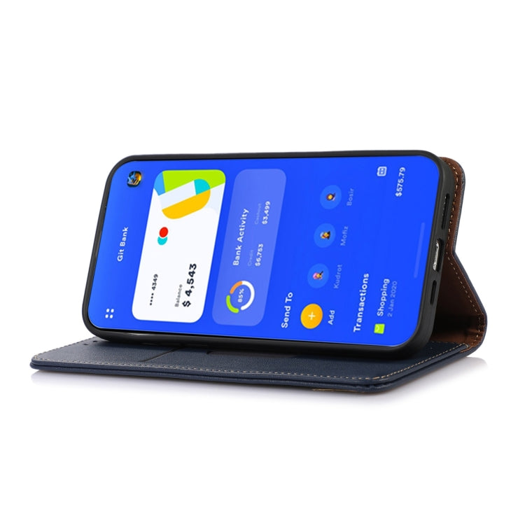 Funda de Cuero de Vaca Khazneh Nappa para OnePlus Nord Ce 3 Lite (Azul)