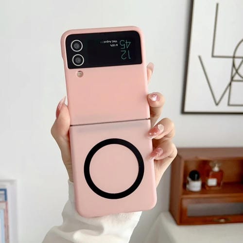 Funda Protectora para Samsung Galaxy Z Flip3 5G Skin Feel Magnética a Prueba de Golpes (Rosa)