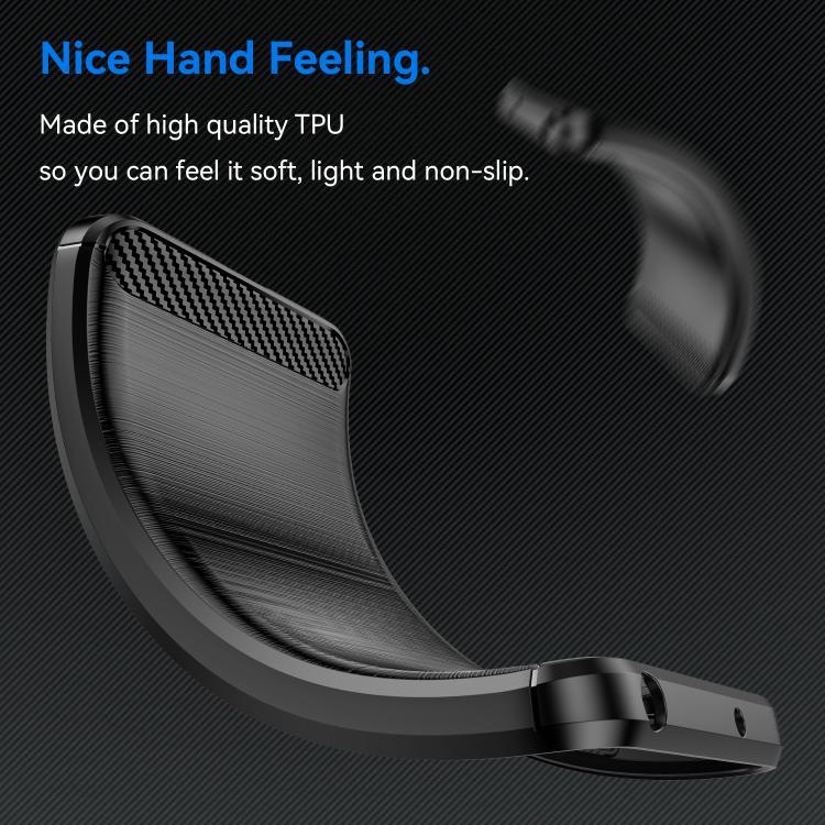 Funda de Teléfono TPU Fibra de Carbono para OnePlus 11R con Textura Cepillada (Negro)