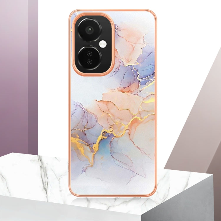 Funda TPU Galvanoplastia Imd para OnePlus Nord Ce 3 5G (Mármol Blanco)