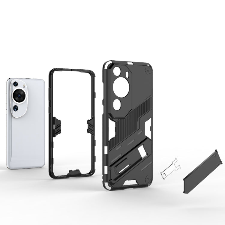 Estuche para Huawei P60 Art Punk Armor 2 en 1 PC + TPU a Prueba de Golpes con Soporte Invisible (Rojo)
