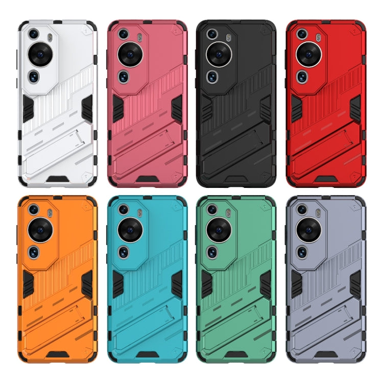 Estuche para Huawei P60 Art Punk Armor 2 en 1 PC + TPU a Prueba de Golpes con Soporte Invisible (Rojo)