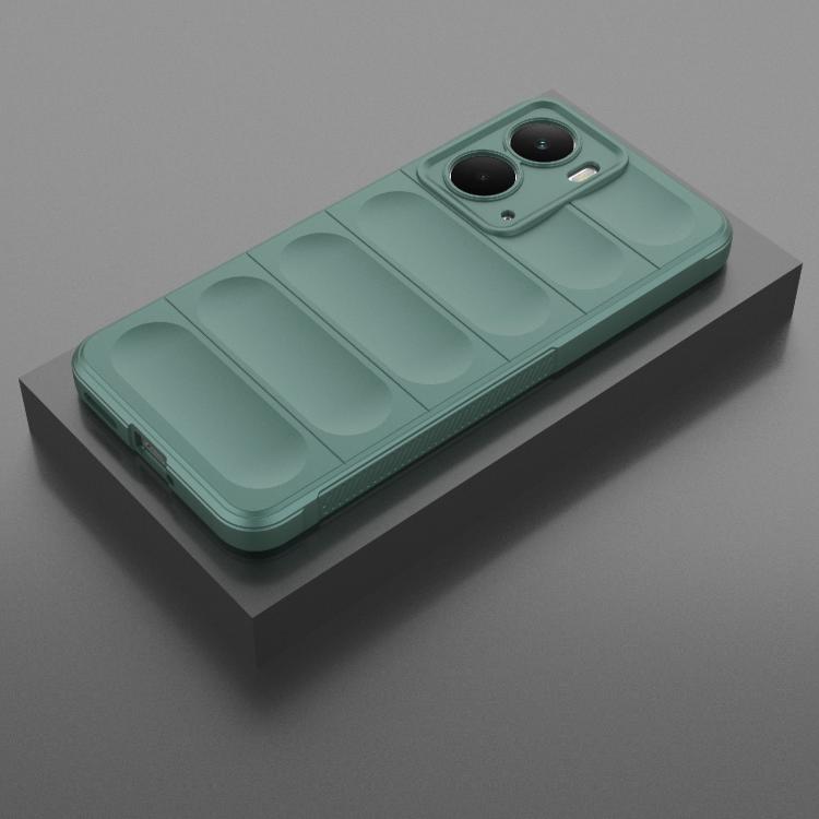 Funda de TPU y Franela con Protección Mágica Global para Realme P3 5G (Verde Oscuro)