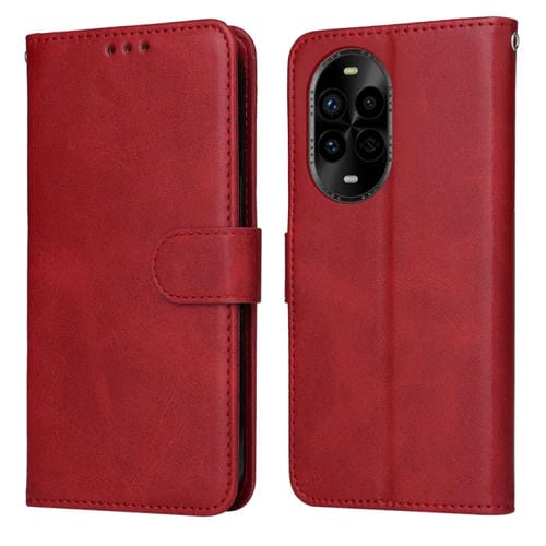 Funda de Piel con Tapa y Textura de Becerro para Huawei Nova 13 Pro (Roja)