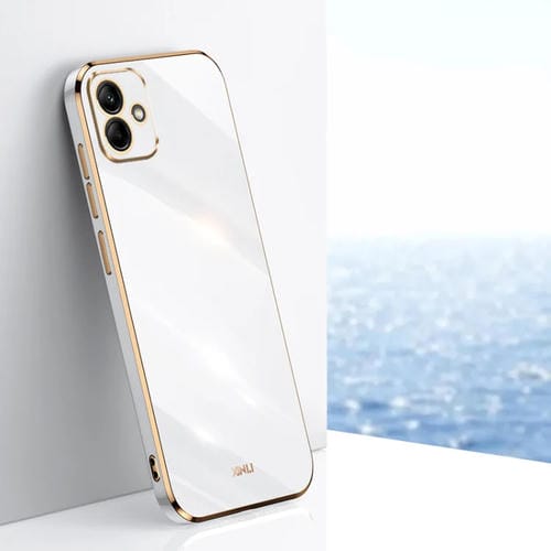 Estuche para Teléfono Xinli Samsung Galaxy A05 TPU Electrochapado Borde Recto 6D (Blanco)