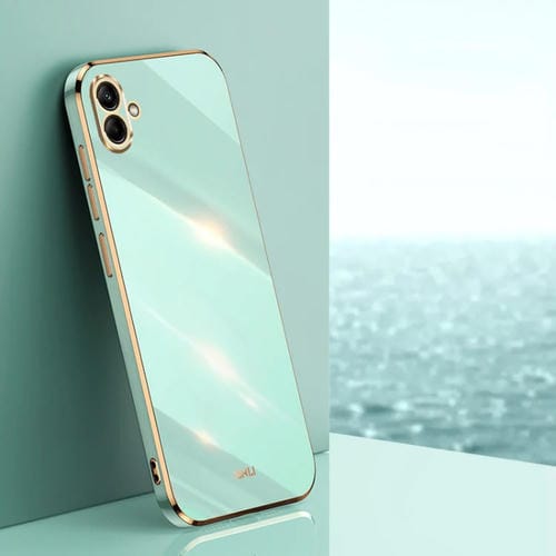 Estuche para Teléfono Samsung Galaxy A04E 4G Xinli TPU Electrochapado Borde Recto 6D (Verde Menta)