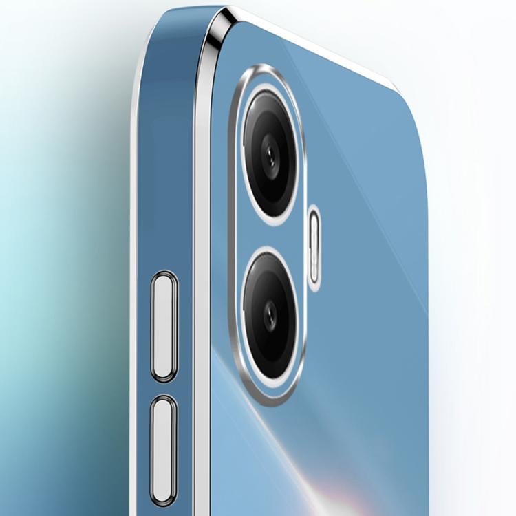 Funda de TPU con borde recto y galvanizada 6D XINLI para Redmi Turbo 4 Pro (azul celeste)