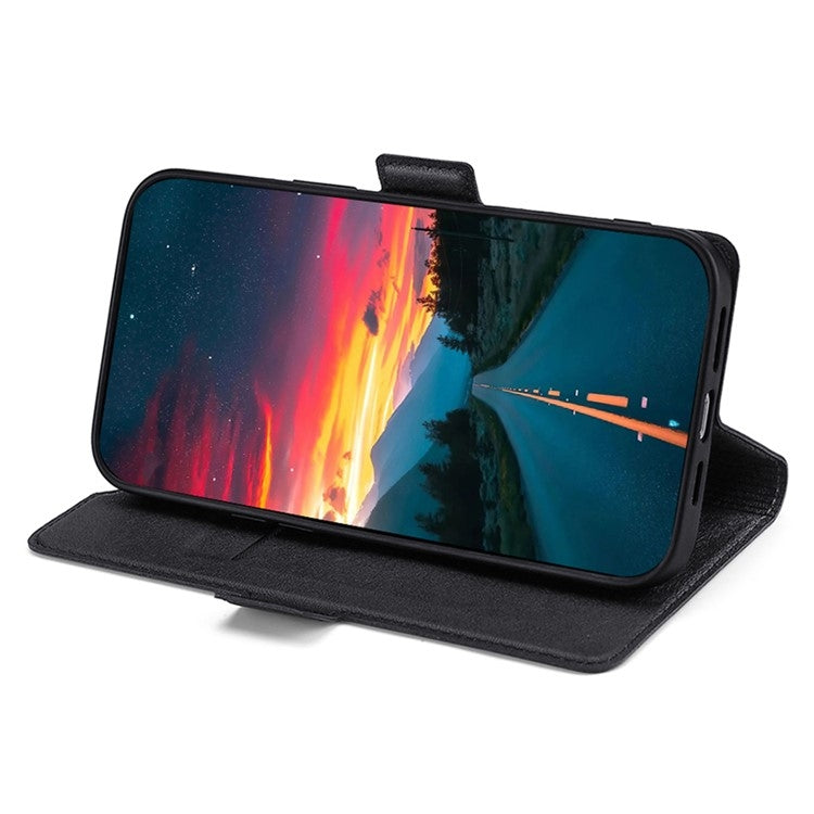 Funda de Cuero con Tapa Horizontal y Hebilla Lateral Ultrafina para OnePlus Ace 3 Pro 5G (Negra)