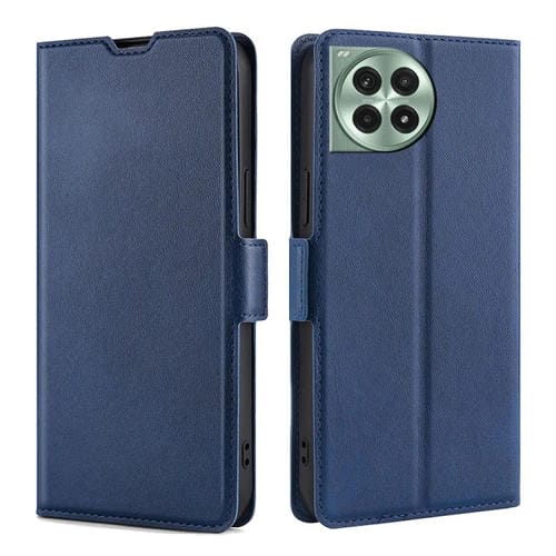 Funda de Cuero con Tapa Horizontal y Hebilla Lateral Ultrafina para OnePlus Ace 3 Pro 5G (Azul)