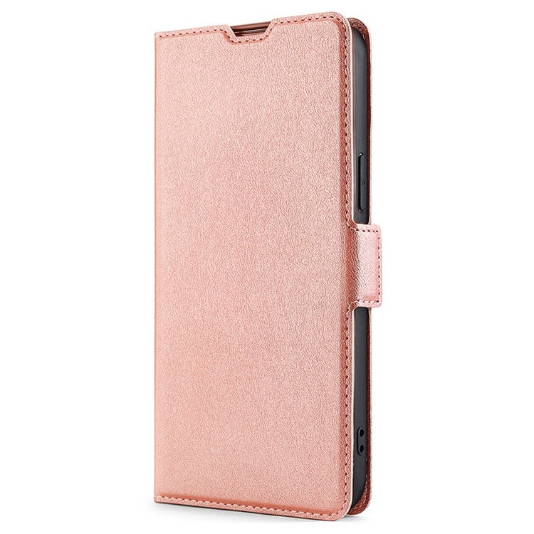 Funda de Cuero con Tapa Horizontal y Hebilla Lateral para OnePlus Ace 3 Pro 5G (Oro Rosa)