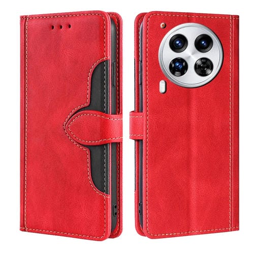 Funda de Cuero con Hebilla Magnética para Tecno Camon 30 Premier 5G (Rojo)