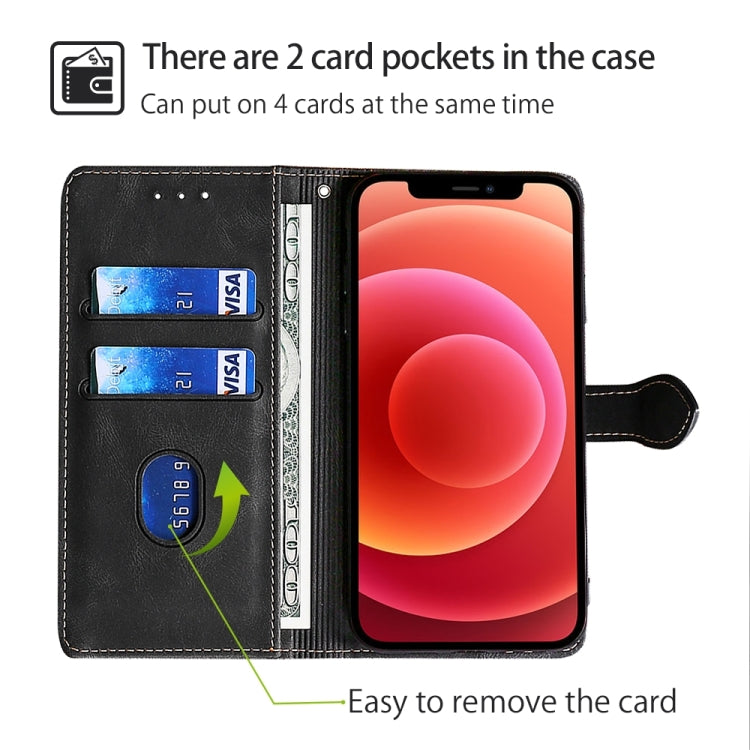Funda de Cuero para OnePlus Nord Ce 4 Lite 5G con Hebilla Magnética y Tacto Agradable (Negro)