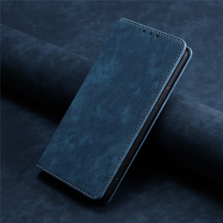 Funda de Cuero Magnética Antirrobo Rfid para OnePlus Nord Ce 4 Lite 5G (Azul)