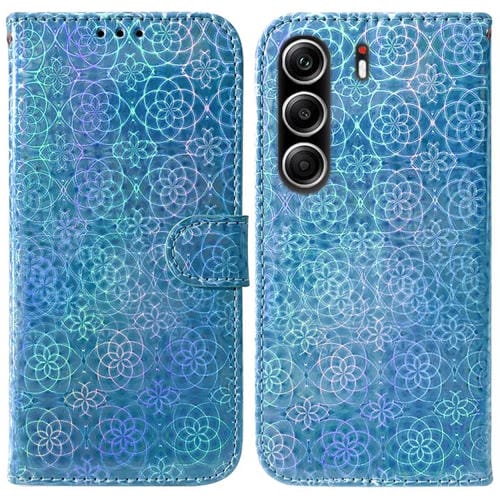 Funda de cuero con hebilla magnética para Tecno Camon 40 Pro 4G (azul)