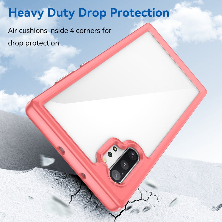 Para Samsung Galaxy Note10+ Colorful Series Acrylic + TPU Phone Case (Rojo)