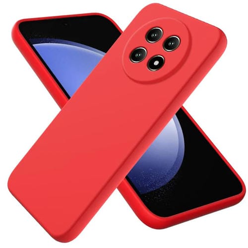 Funda de Silicona Líquida a Prueba de Golpes para Realme 14 Pro Lite (Color Rojo)
