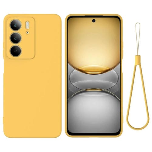 Funda de Silicona Líquida a Prueba de Golpes para Realme C75X (Amarilla)