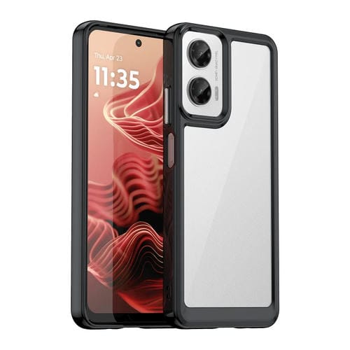 Funda Híbrida Acrílico TPU para Motorola Moto G35 5G Serie Colorida (Negra)