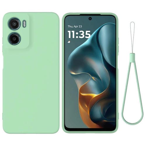 Funda Silicona Líquida Motorola Moto G05/E15 a Prueba de Golpes (Verde)