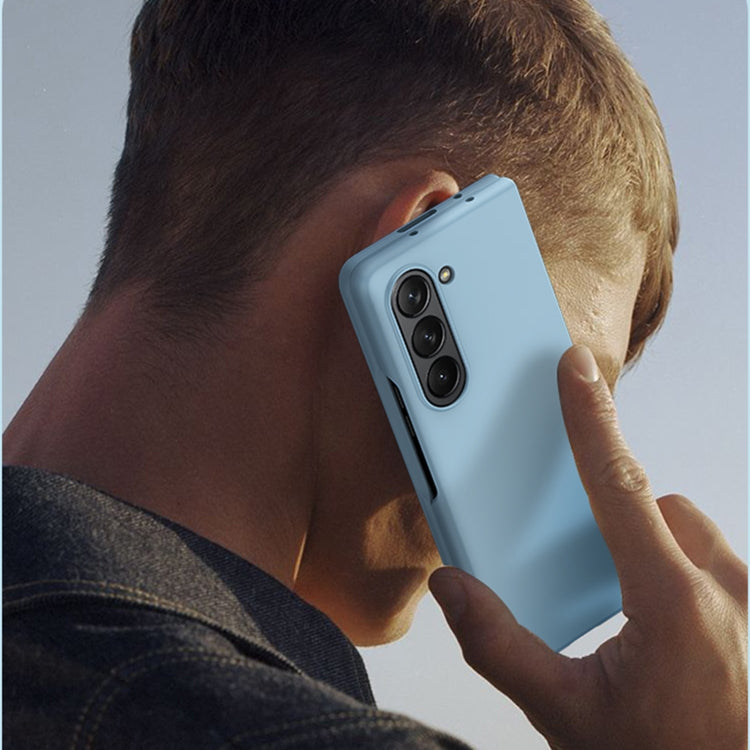 Para Samsung Galaxy Z Fold5 PC integrada Skin Feel Funda para teléfono a prueba de golpes (verde menta)