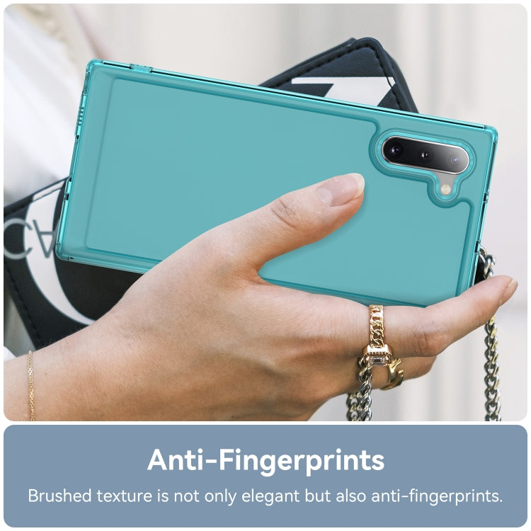 Para Samsung Galaxy Note10 Candy Series TPU Phone Case (Azul transparente)