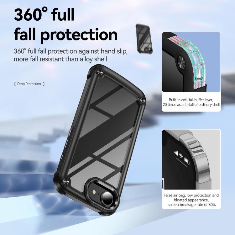 Funda Protectora de Lente TPU + PC para iPhone 16E (Negra)
