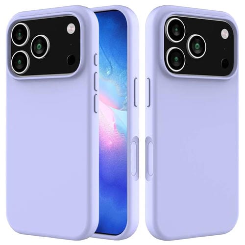Funda de silicona de color sólido para iPhone 17 Pro (morada)