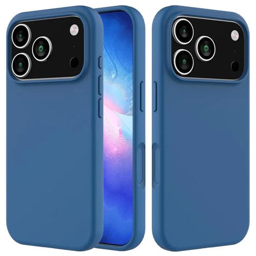 Funda de silicona de color sólido para iPhone 17 Pro (azul cobalto)