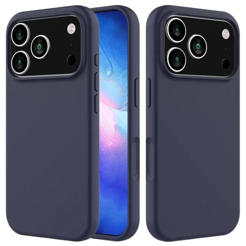 Funda de silicona de color sólido para iPhone 17 Pro (azul medianoche)