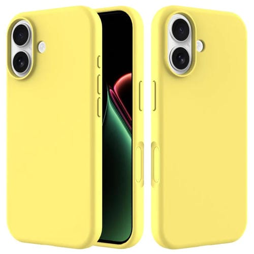 Funda de silicona de color sólido para iPhone 17 (amarillo limón)