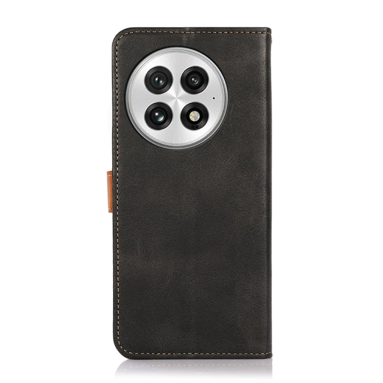 Funda de Cuero con Tapa y Textura Piel de Vaca para OnePlus Nord 13 Khazneh (Negra)