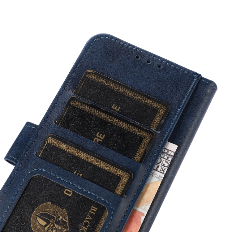 Funda de Piel con Textura de Vaca para OnePlus Nord 13 (Azul)