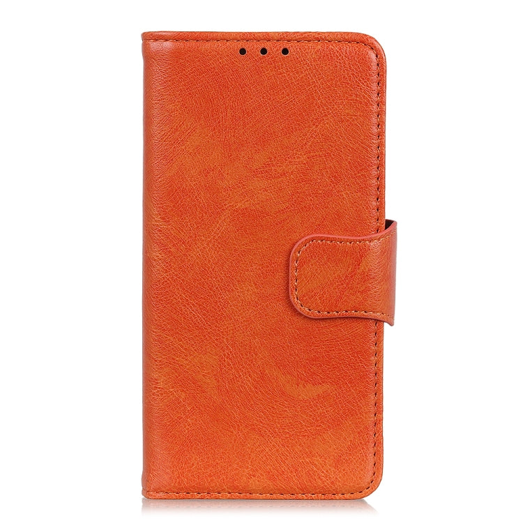 Funda de Cuero con Textura Nappa para OnePlus Nord 13 (Naranja)
