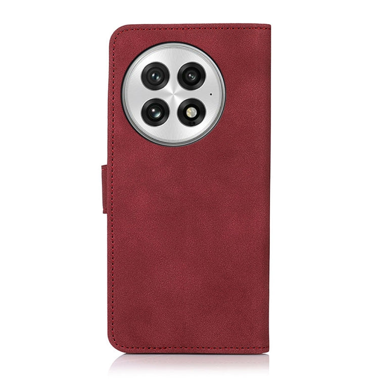 Funda de Cuero Khazneh para OnePlus Nord 13 con Textura Mate (Rojo)