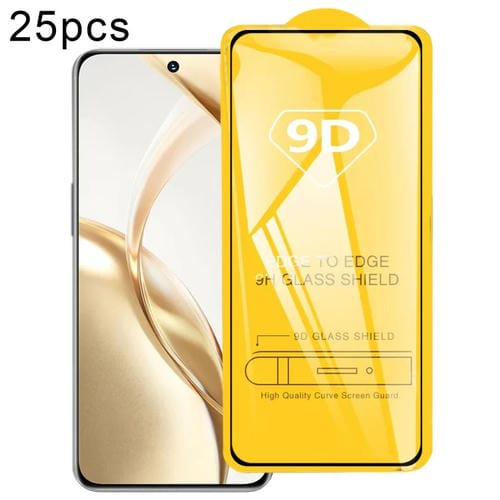 Película de Vidrio Templado 9D con Pegamento Completo para Honor 300, 25 Unidades