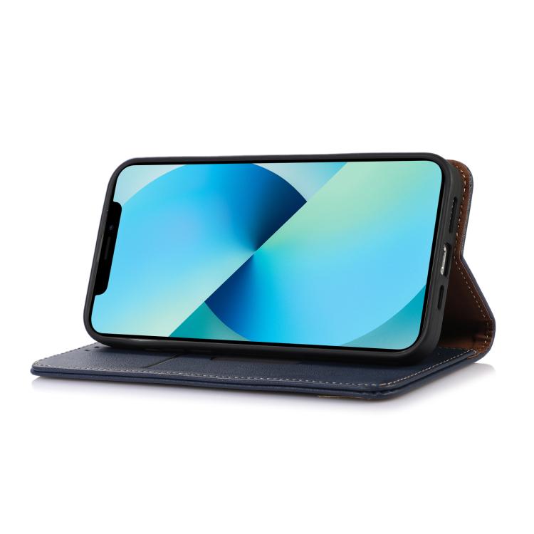 Funda para Teléfono Khazneh Nappa Piel de Vaca para OnePlus Ace 5 Pro / Ace 5 / 13R (Azul)