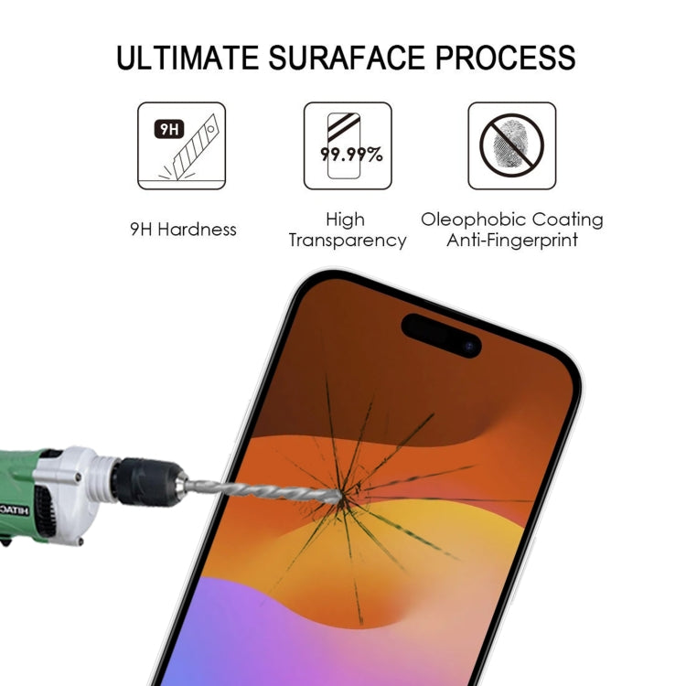 Pantalla de Pegamento Completo Película de Vidrio Templado para iPhone 15 - MOVILSTORE