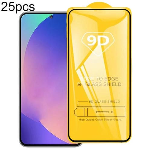 25 protectores de pantalla de vidrio templado 9D con pegamento completo para Samsung Galaxy M36 5G