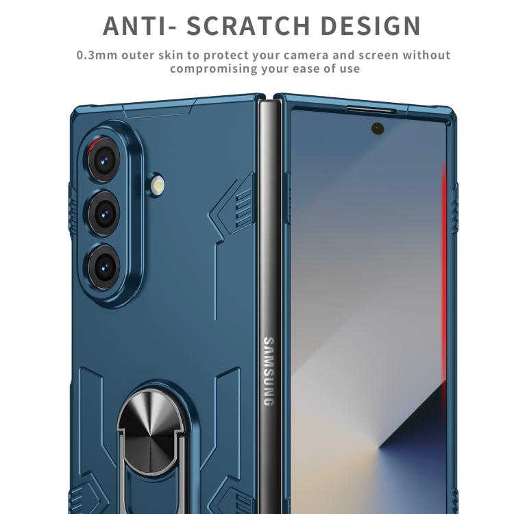 Funda mate antigolpes con protección UV para Samsung Galaxy Z Fold7 5G (azul oscuro)