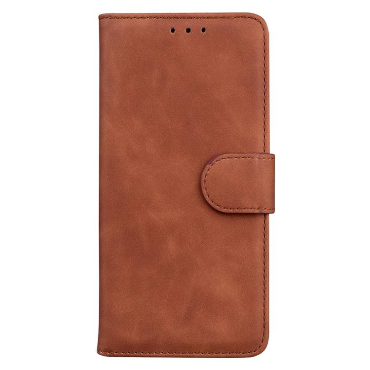 Funda de cuero con tapa para Infinix Zero 40 4G/5G, color puro y tacto suave (marrón)