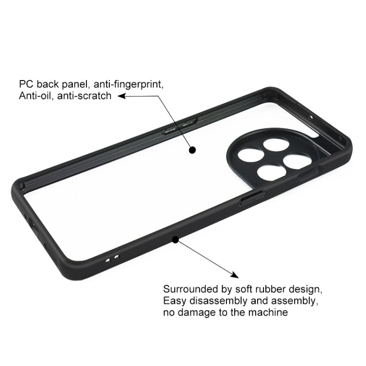 Funda para OnePlus 11 Frosted TPU y Transparente PC (Negro)