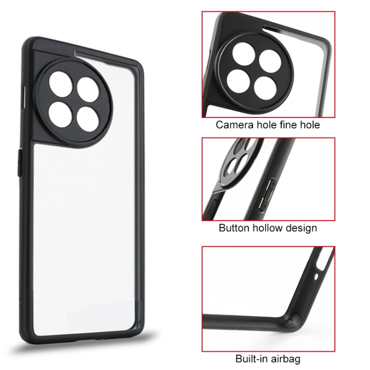 Funda para OnePlus Ace 2 Frosted TPU y Transparente PC (Negro)